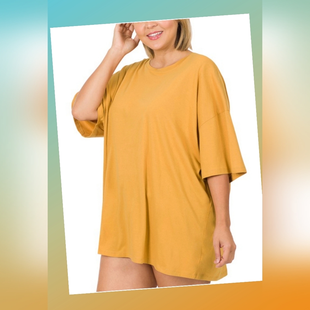 Zenana BF Tee-Mustard